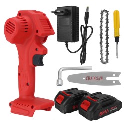 88V 4Inch Portable Electric Pruning Saw Rechargeable Small Woodworking Chain Saw W/ 1/2pcs Battery 88V 4Inch Portable Electric Pruning Saw Rechargeable Small Woodworking Chain Saw W/ 1/2pcs Battery