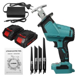88VF 15mm 3000rpm Portable Electric Cordless Reciprocating Saw Pruning Chain Rechargeable Woodworking Power Tools Wood Cutter W/ 1/2 Battery EU Plug