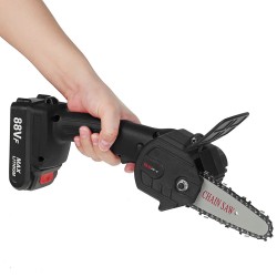 88VF 4Inch Electric Chain Saw Woodworking Wood Cutter One-Hand Saw W/ 1/2 Battery 88VF 4Inch Electric Chain Saw Woodworking Wood Cutter One-Hand Saw W/ 1/2 Battery