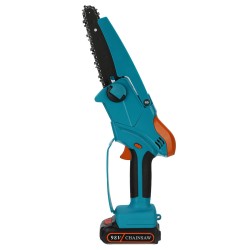 98VF 6 Inch Portable Electric Saw Pruning Chain Saw Rechargeable Woodworking Power Tools Wood Cutter W/ 1/2 Battery EU Plug 98VF 6 Inch Portable Electric Saw Pruning Chain Saw Rechargeable Woodworking Power Tools Wood Cutter W/ 1/2 Battery EU Plug