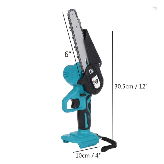 6 Inch Cordless Electric Chain Saw Chainsaw 3000W Mini Woodworking Wood Cutter One-Hand Saws For Makita 18-21V Battery