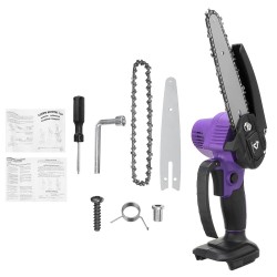 6 Inch Mini Electric Chain Saw W/ None/1/2pcs Battery Woodworking Pruning Chainsaw Tool Wood Cutter 6 Inch Mini Electric Chain Saw W/ None/1/2pcs Battery Woodworking Pruning Chainsaw Tool Wood Cutter