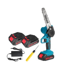 88VF 7500mAh 6in Cordless Electric Chain Saw Battery Indicator Wood Cutter One-Hand Saw Woodworking Tool W/ 1/2 Battery 88VF 7500mAh 6in Cordless Electric Chain Saw Battery Indicator Wood Cutter One-Hand Saw Woodworking Tool W/ 1/2 Battery