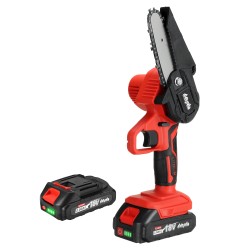 CS-L1+ 18V 4 Inch Mini Cordless Electric Saw LED One Hand Chain Saws Woodworking Wood Cutter Power Tools W/ 2pcs Battery For MakitaBattery CS-L1+ 18V 4 Inch Mini Cordless Electric Saw LED One Hand Chain Saws Woodworking Wood Cutter Power Tools W/ 2pcs Battery For MakitaBattery