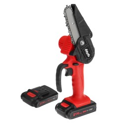 CS-L1 4 Inch Cordless Electric Chain Saw LED One Hand Saws Woodworking Power Tool Wood Cutter W/ 2pcs Batteries CS-L1 4 Inch Cordless Electric Chain Saw LED One Hand Saws Woodworking Power Tool Wood Cutter W/ 2pcs Batteries