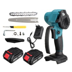 6inch 88VF Electric Chain Saw Rechargable Chainsaws One-handed Lithoum Battery Wood Cutter With 0/1/2 Battery Also For Makita Battery EU Plug 6inch 88VF Electric Chain Saw Rechargable Chainsaws One-handed Lithoum Battery Wood Cutter With 0/1/2 Battery Also For Makita Battery EU Plug