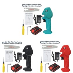 4 Inches 88VF Cordless Electric One-Hand Saw Chain Saw Woodworking Cutting Tool W/ 1pc or 2pcs Battery Kit 4 Inches 88VF Cordless Electric One-Hand Saw Chain Saw Woodworking Cutting Tool W/ 1pc or 2pcs Battery Kit