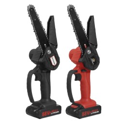 6 Inch 88VF Cordless Electric Chain Saw One-Hand Saw LED Woodworking Wood Cutter W/ 1/2 Battery 6 Inch 88VF Cordless Electric Chain Saw One-Hand Saw LED Woodworking Wood Cutter W/ 1/2 Battery