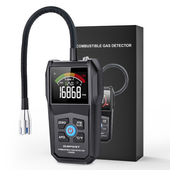 CGD-02A Digital Gas Tester Gas Sensor Air Quality Monitor Gas Leak Sensor Gas Analyzer Automotive Combustible Tester