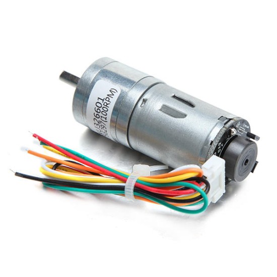 MOTOR GM25-370 DC Gear Motor 6V 100/210/300RPM Encoder Motor