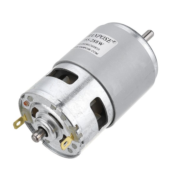 775 Motor DC 12V 24V 80W 150W 288W DC Motor Large Torque High Power DC Motor Double Ball Bearing Spindle Motor