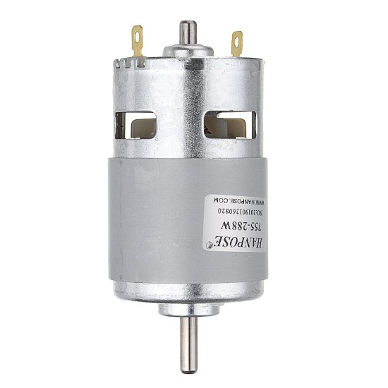 775 Motor DC 12V 24V 80W 150W 288W DC Motor Large Torque High Power DC Motor Double Ball Bearing Spindle Motor