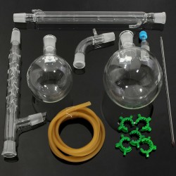 1000ml Vacuum Distillation Extract Set 24/29 Joint Lab Glassware Kit For School Factory Science Lab 1000ml Vacuum Distillation Extract Set 24/29 Joint Lab Glassware Kit For School Factory Science Lab
