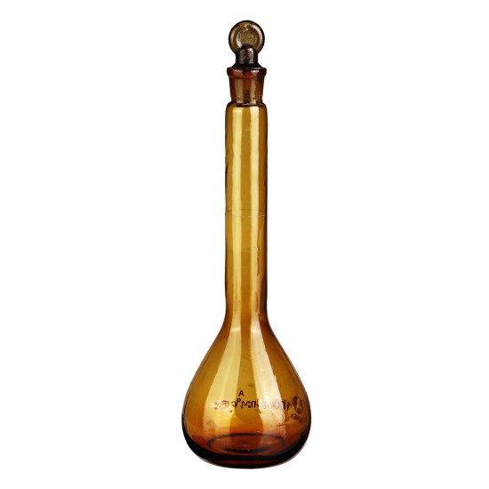 10/25/50/100/250ml Brown Glass Flat Bottom Volumetric Flask With Cork Lab Glassware Kit