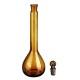 10/25/50/100/250ml Brown Glass Flat Bottom Volumetric Flask With Cork Lab Glassware Kit