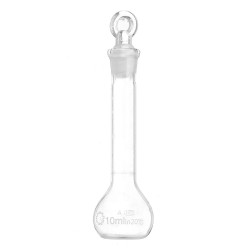 10mL Clear Glass Volumetric Flask w/ Glass Stopper Lab Chemistry Glassware 10mL Clear Glass Volumetric Flask w/ Glass Stopper Lab Chemistry Glassware