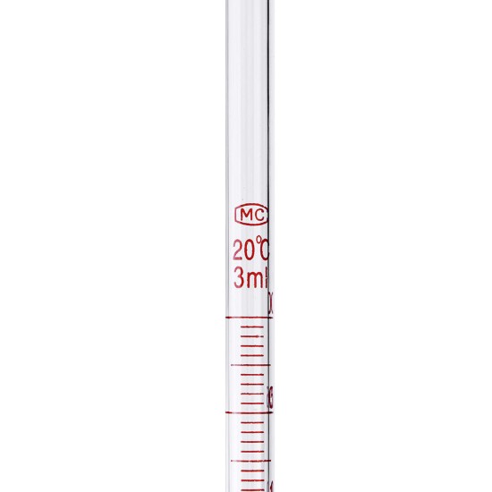 1/2/3/5/10ml Glass Short Pipette With Scale And Bubble Lab Glassware Kit