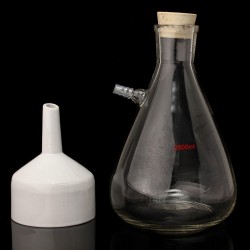 2500mL Filteration Buchner Funnel Kit Vacuum Suction Glass Flask Apparatus 2500mL Filteration Buchner Funnel Kit Vacuum Suction Glass Flask Apparatus
