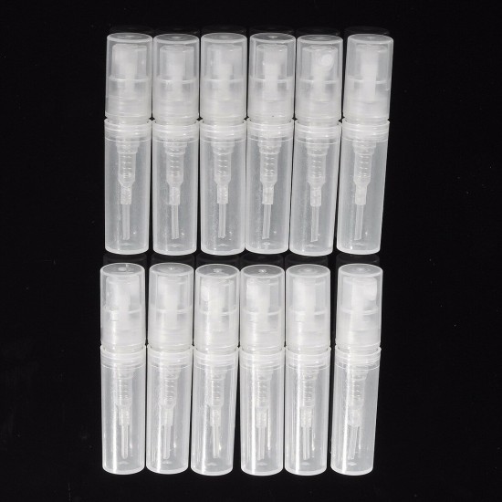 50Pcs 2ml Empty Clear Travel Spray Bottles Transparent Plastic Perfume Atomizer