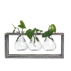Wood and Glass Creative Hydroponic Living Room Decoration Flower Pot Plant Vase Wood and Glass Creative Hydroponic Living Room Decoration Flower Pot Plant Vase