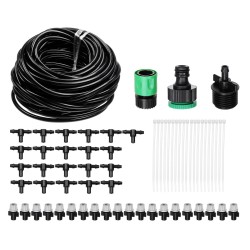 20m 66 Inch Spray Hose and 20pcs Sprinkler Nozzle Garden Patio Water Mist Coolant System 20m 66 Inch Spray Hose and 20pcs Sprinkler Nozzle Garden Patio Water Mist Coolant System