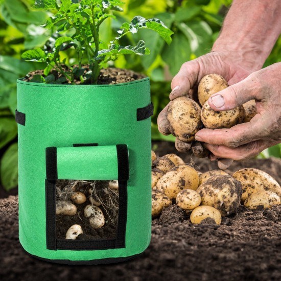 2pcs Grow Bags Planter Pot Fruit Flower Vegetable Tomato Potato Reusable Bag