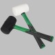 White/Black Rubber Hammer Black Rubber Hammer Decoration Environmental Protection Installation Hammer Multifunctional Rubber Hammer