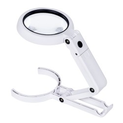 Handheld Portable Foldable Lamp Illuminated Magnifier 5X 11X Magnifying Table 8 LED Lights Loupe Magnifier Screen for Newspaper Handheld Portable Foldable Lamp Illuminated Magnifier 5X 11X Magnifying Table 8 LED Lights Loupe Magnifier Screen for Newspaper