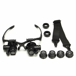 10X 15X 20X 25X Spectacles Glasses LED Lamp Magnifier Loupe Jewellery Maintain with 8pcs Replacement 10X 15X 20X 25X Spectacles Glasses LED Lamp Magnifier Loupe Jewellery Maintain with 8pcs Replacement