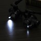 10X 15X 20X 25X Spectacles Glasses LED Lamp Magnifier Loupe Jewellery Maintain with 8pcs Replacement