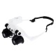 Portable Head Wearing Magnifying Glass 10X 15X 20X 25X LED Double Eye Repair Magnifier Loupe