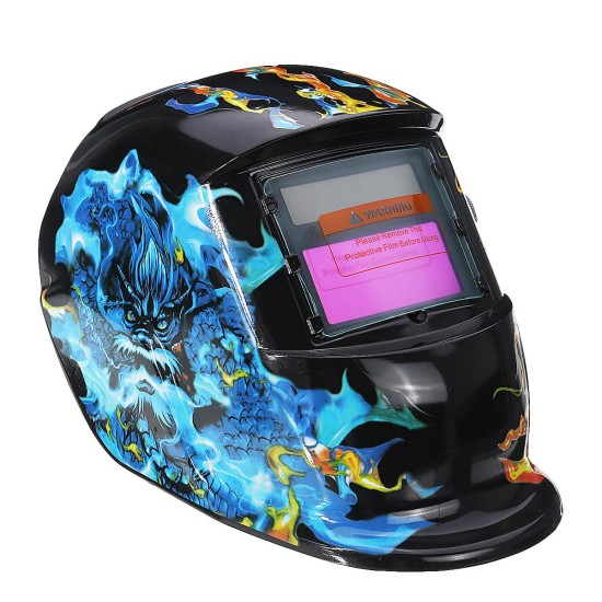 Electric Auto Darkening Shield Mask Face Protection Big View Professional Cap Dimming Solar Power Adjustable Welding Helmet