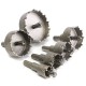 6pcs 22mm-65mm Stainless Steel Carbide Tip Metal Alloy Drill Bits Hole Saw Cutter Set