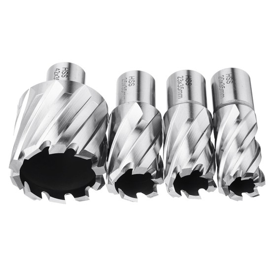 12-42mm High Speed Steel Metal Core Drill Bit Annular Cutter for Magnetic Drill Press Hollow with Weldon Shank Hole Opener Drilling Hole Saw Cutter