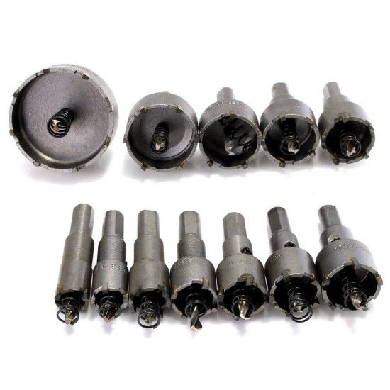 12pcs 15mm-50mm Hole Saw Cutter Alloy Drill Bit Set for Wood Metal Cutting