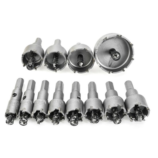 12pcs 15mm-50mm Hole Saw Cutter Alloy Drill Bit Set for Wood Metal Cutting