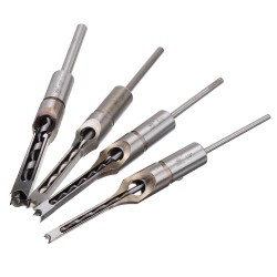 4pcs Square Hole Drill Bits Woodworking Auger Mortising Chisel Set Kit 1/4 to 1/2 Inch Tool Set 4pcs Square Hole Drill Bits Woodworking Auger Mortising Chisel Set Kit 1/4 to 1/2 Inch Tool Set