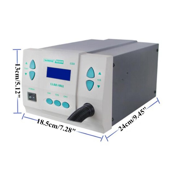 1000W High Power Hot A ir Soldering Rework Station w/3 Nozzles 220V 110V Solder Stations