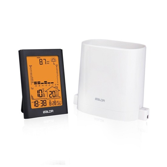 Baldr Wireless Rain Meter Gauge Weather Station Indoor/Outdoor Temperature Humidity Recorder