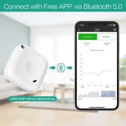 Wireless Thermometer Hygrometer Sensor Data Logger Digital °C/°F Indoor Outdoor bluetooth Temperature Humidity Meter Alarm Wireless Thermometer Hygrometer Sensor Data Logger Digital °C/°F Indoor Outdoor bluetooth Temperature Humidity Meter Alarm