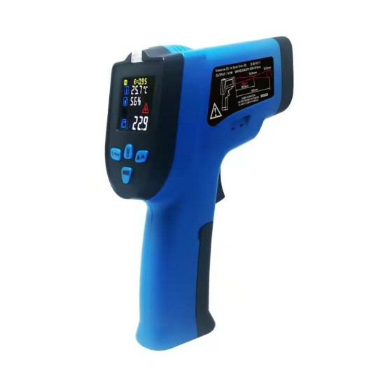 -50~500℃ Dual Laser Non Contact Digital Infrared Thermometer Industrial Temperature Measuring Tool with K Type Thermocouple Probe