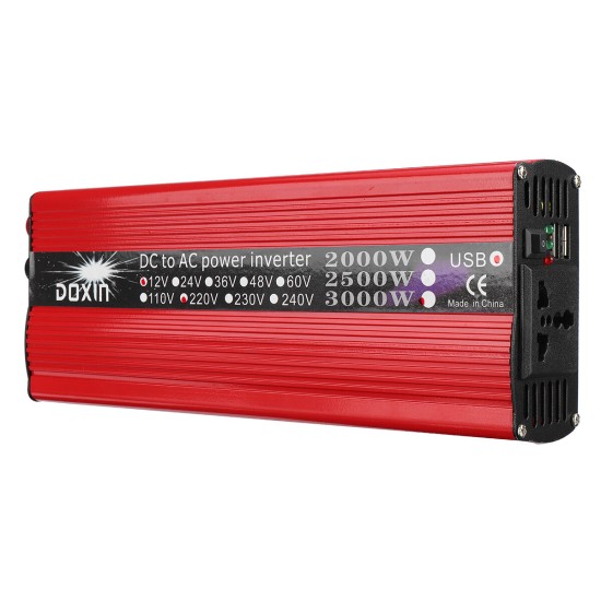 3000W DC To AC Power Inverter 110/220V Dual USB Ports Modified Sine Wave Solar Photovoltaic Power Converter