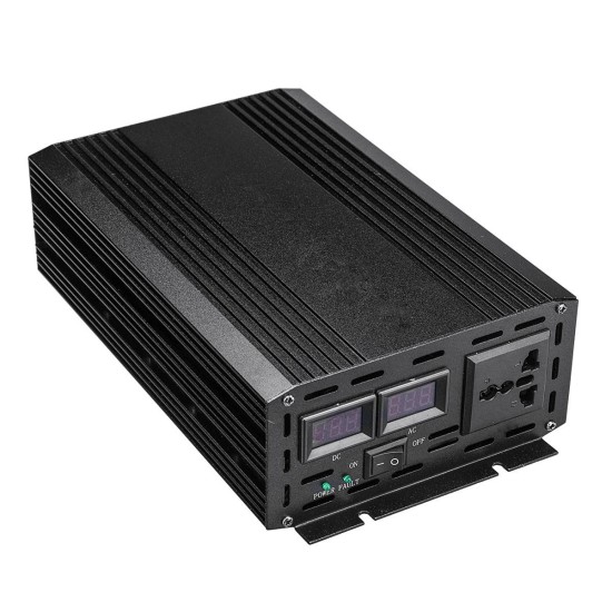 3000W Pure Sine Wave Power Inverter DC 12V to 220V AC Converter Car Caravan 60Hz Intelligent On-board Household