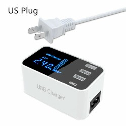 3USB Port USB Charger Type C LCD Display Charger 100-240V Charging Station 3USB Port USB Charger Type C LCD Display Charger 100-240V Charging Station