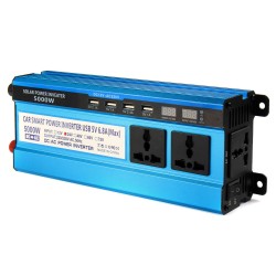 5000W LCD Solor Power Inverter DC 12V/24V/48V To AC 220V Converter 3 Sockets 4 USB Ports 5000W LCD Solor Power Inverter DC 12V/24V/48V To AC 220V Converter 3 Sockets 4 USB Ports