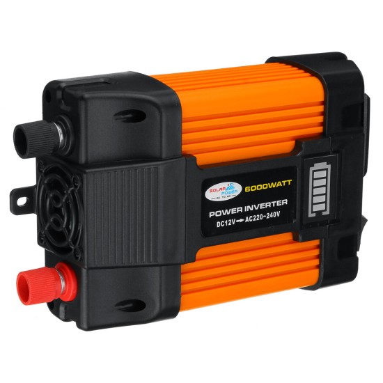 6000Peak 500W Car Power Inverter DC 12V to AC 110V/220V Dual USB Port Voltage Converter