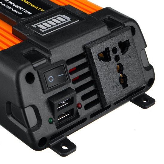 6000Peak 500W Car Power Inverter DC 12V to AC 110V/220V Dual USB Port Voltage Converter