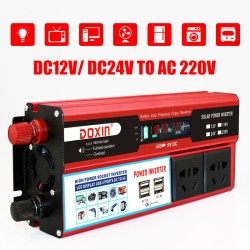 6000W Peak DC 12V/24V to AC 220V Power Inverter Digital Modified Sine Wave 4 USB Port 2 Sockets 6000W Peak DC 12V/24V to AC 220V Power Inverter Digital Modified Sine Wave 4 USB Port 2 Sockets