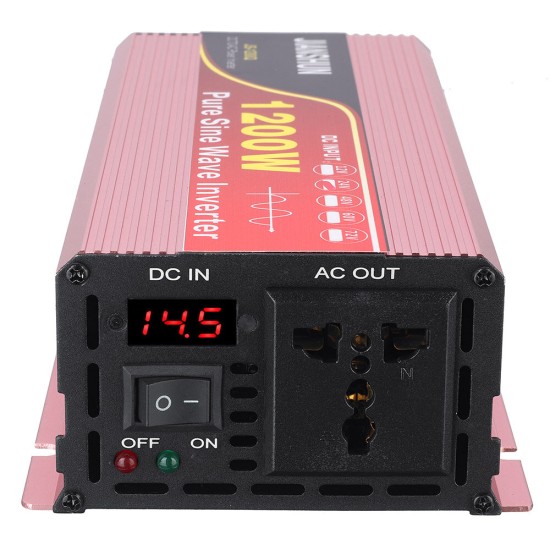 DC To AC 110V 60HZ Display Solar Pure Sine Wave Power Inverter 1200W-3000W Converter