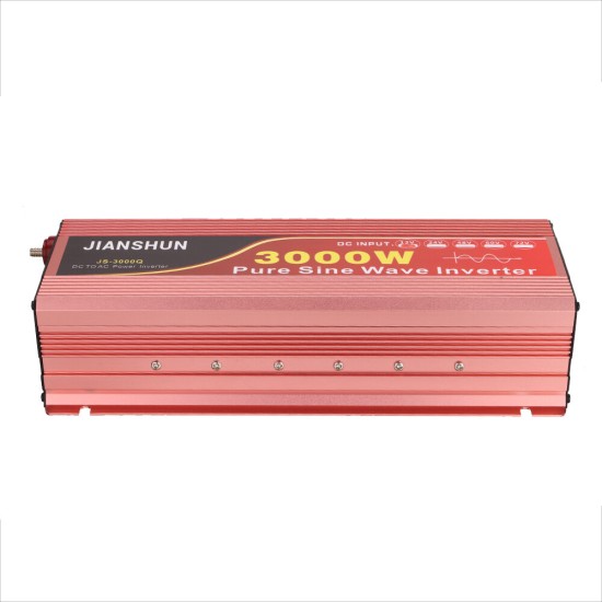 Intelligent Screen Solar Pure Sine Wave Power Inverter 1600W/2200W/3000W/4000W DC 12V/24V/48V/60V To AC 110V 120V Converter